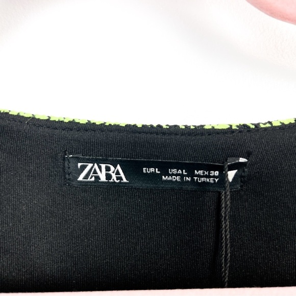 Zara Green and Black Checkered Crop Top - Picture 3 of 13